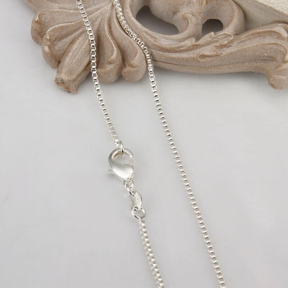 NWOT 925 Sterling Silver 2mm Box Chain Necklace - Picture 4 of 10